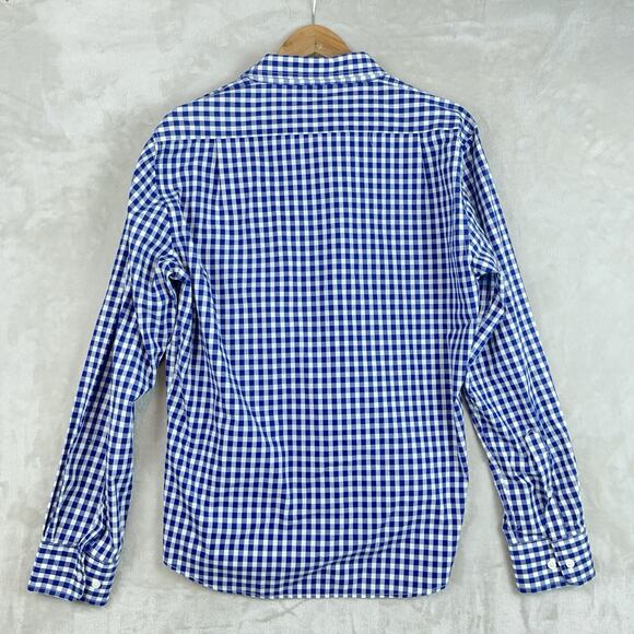 Bowery & Broome Mens Large Blue Check Cotton Shirt Outdoor Cabincore Gorpcore - Picture 4 of 10